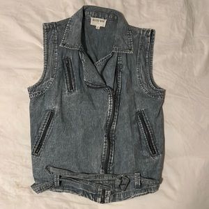 Olive + Oak Blue Pinstripe Chambray Vest